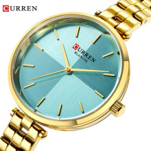 CURREN 9043 Fashion Silver And Gold Mesh Band Creative Marble Wrist Watch Casual Women Quartz Watches Gift Relogio Feminino